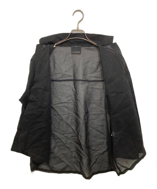 Conte（コンテ）Conte (コンテ) コットン シアー サファリシャツ 8511-1-000013 ブラック サイズ:不明の古着・服飾アイテム