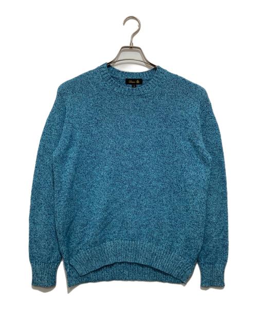 DRAWER（ドゥロワー）DRAWER (ドゥロワー) コットンカシミヤクルーネックニット 6513-105-1176 ブルー サイズ:1の古着・服飾アイテム