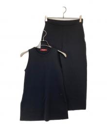 Max Mara Studio（マックスマーラ ストゥディオ）の古着「ノースリーブセットアップ　2416361032」｜ブラック