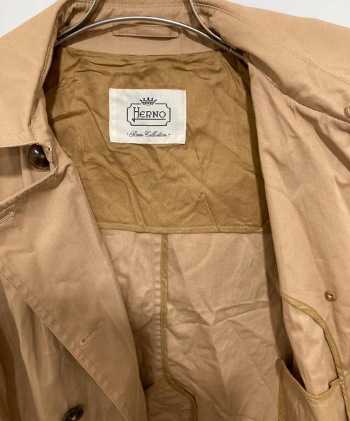 HERNO（ヘルノ）HERNO (ヘルノ) コットンギャバジン ショートトレンチ IM000177D ベージュ サイズ:38の古着・服飾アイテム