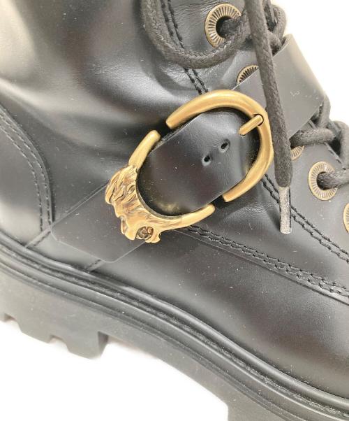 TOD'S（トッズ）TOD'S (トッズ) Buckled leather combat boots　バックルレザーコンバットブーツ ブラック サイズ:36の古着・服飾アイテム