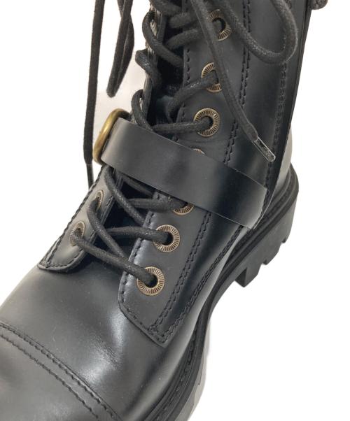 TOD'S（トッズ）TOD'S (トッズ) Buckled leather combat boots　バックルレザーコンバットブーツ ブラック サイズ:36の古着・服飾アイテム