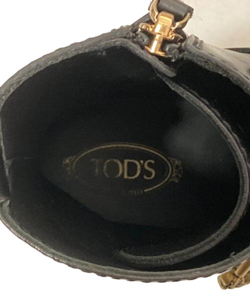 TOD'S（トッズ）TOD'S (トッズ) Buckled leather combat boots　バックルレザーコンバットブーツ ブラック サイズ:36の古着・服飾アイテム