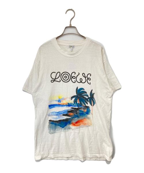 LOEWE（ロエベ）LOEWE (ロエベ) ウォーター カラー プリント Tシャツ　H6299982PC ホワイト サイズ:Sの古着・服飾アイテム