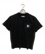 sacai×Carhartt WIPサカイ×カーハート ワーク イン プログレス）の古着「サイドジップ半袖Tシャツ 24-0725S」｜ブラック