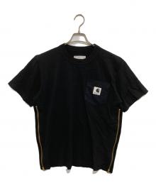 sacai×Carhartt WIP（サカイ×カーハート ワーク イン プログレス）の古着「サイドジップ半袖Tシャツ 24-0725S」｜ブラック