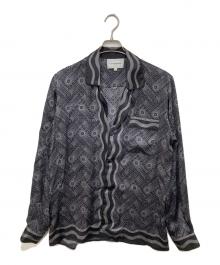 CASABLANCA（カサブランカ）の古着「Ping Pong Monogram Silk Shirt MS22-SH-002」｜ブラック