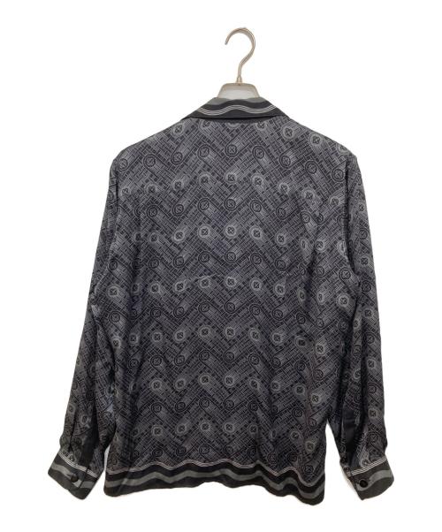 CASABLANCA（カサブランカ）CASABLANCA (カサブランカ) Ping Pong Monogram Silk Shirt MS22-SH-002 ブラック サイズ:Mの古着・服飾アイテム