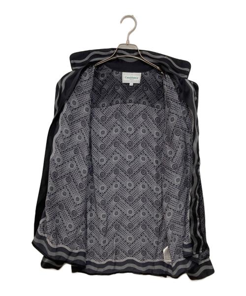 CASABLANCA（カサブランカ）CASABLANCA (カサブランカ) Ping Pong Monogram Silk Shirt MS22-SH-002 ブラック サイズ:Mの古着・服飾アイテム