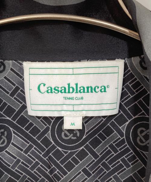 CASABLANCA（カサブランカ）CASABLANCA (カサブランカ) Ping Pong Monogram Silk Shirt MS22-SH-002 ブラック サイズ:Mの古着・服飾アイテム