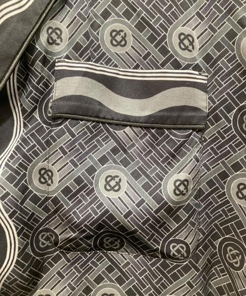 CASABLANCA（カサブランカ）CASABLANCA (カサブランカ) Ping Pong Monogram Silk Shirt MS22-SH-002 ブラック サイズ:Mの古着・服飾アイテム