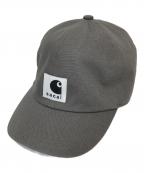 sacai×Carhartt WIPサカイ×カーハート ワーク イン プログレス）の古着「Duck Cap　ダックキャップ　24-0728S　」｜グレー
