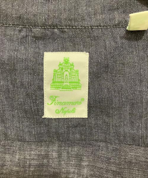 finamore（フィナモレ）finamore (フィナモレ) ワイドカラーリネンシャツ ネイビー サイズ:Sの古着・服飾アイテム