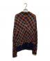 tricot COMME des GARCONS (トリココムデギャルソン) バイアスチェック ウール縮絨 ニットジャケット TP-T050 オレンジ×パープル サイズ:FREE：18000円