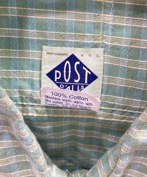 POST O'ALLS（ポストオーバーオールズ）POST O'ALLS (ポストオーバーオールズ) チェックシャツ グリーン サイズ:Lの古着・服飾アイテム