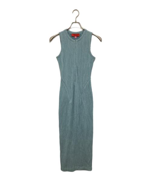 ECKHAUS LATTA（エクハウスラッタ）ECKHAUS LATTA (エクハウスラッタ) ノースリーブプリーツワンピース ブルー サイズ:XSの古着・服飾アイテム