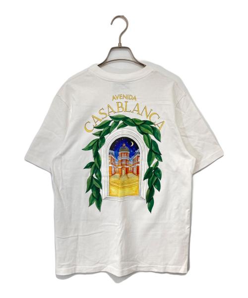 CASABLANCA（カサブランカ）CASABLANCA (カサブランカ) プリントTシャツ　CASABLANCA23SS-1 ホワイト サイズ:Sの古着・服飾アイテム