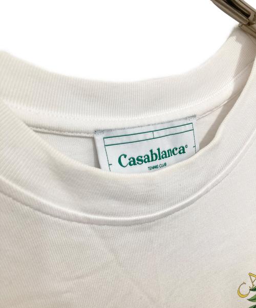 CASABLANCA（カサブランカ）CASABLANCA (カサブランカ) プリントTシャツ　CASABLANCA23SS-1 ホワイト サイズ:Sの古着・服飾アイテム