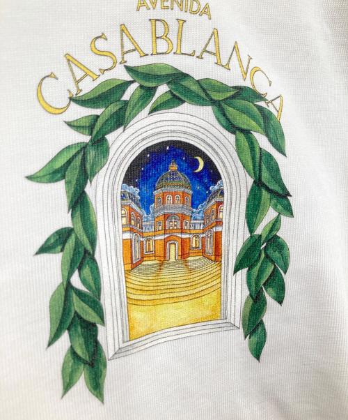 CASABLANCA（カサブランカ）CASABLANCA (カサブランカ) プリントTシャツ　CASABLANCA23SS-1 ホワイト サイズ:Sの古着・服飾アイテム