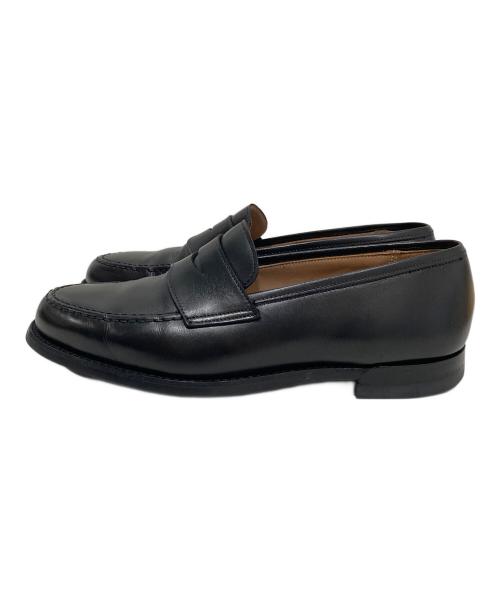 Crockett & Jones（クロケット＆ジョーンズ）Crockett & Jones (クロケット＆ジョーンズ) BARNEYS NEWYORK (バーニーズ・ニューヨーク) 26224 別注 ローファー コインローファー BOSTON2 ボストン ブラック サイズ:7Eの古着・服飾アイテム
