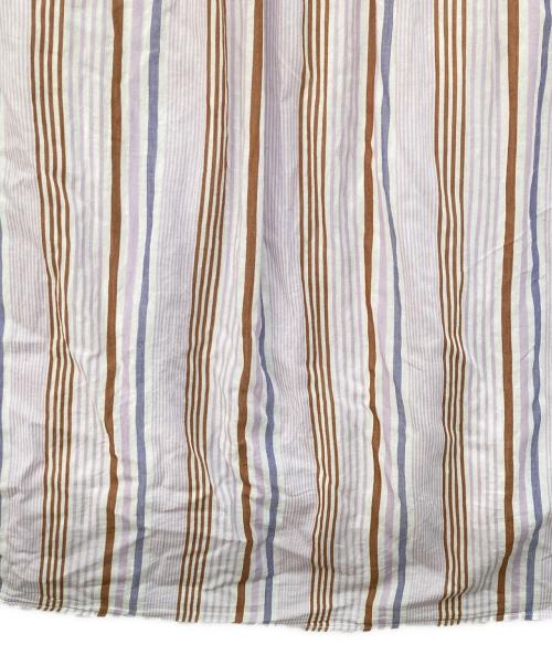 ne quittez pas（ヌキテパ）ne quittez pas (ヌキテパ) Cotton Voile Stripe Sleeveless Embroidery Dress パープル サイズ:Sの古着・服飾アイテム