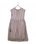 ne quittez pas (ヌキテパ) Cotton Voile Stripe Sleeveless Embroidery Dress パープル サイズ:S：14000円