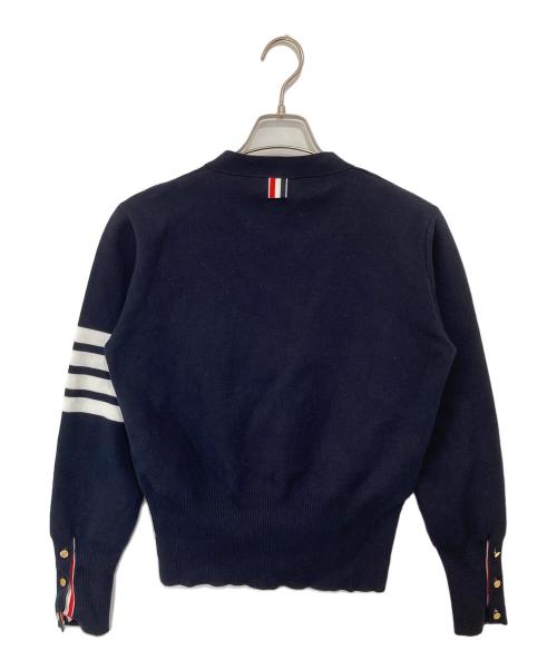 Thom Browne（トムブラウン）Thom Browne (トムブラウン) コットンクレープ ミラノ 4-BAR カーディガン ネイビー サイズ:44の古着・服飾アイテム