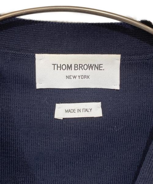 Thom Browne（トムブラウン）Thom Browne (トムブラウン) コットンクレープ ミラノ 4-BAR カーディガン ネイビー サイズ:44の古着・服飾アイテム
