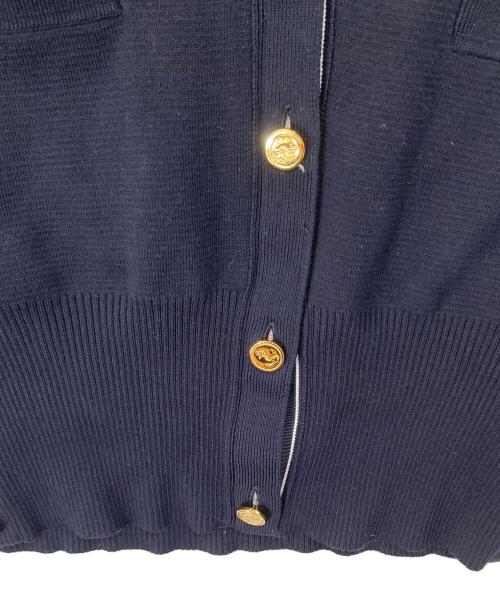 Thom Browne（トムブラウン）Thom Browne (トムブラウン) コットンクレープ ミラノ 4-BAR カーディガン ネイビー サイズ:44の古着・服飾アイテム