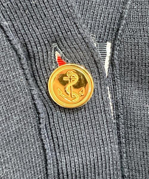 Thom Browne（トムブラウン）Thom Browne (トムブラウン) コットンクレープ ミラノ 4-BAR カーディガン ネイビー サイズ:44の古着・服飾アイテム