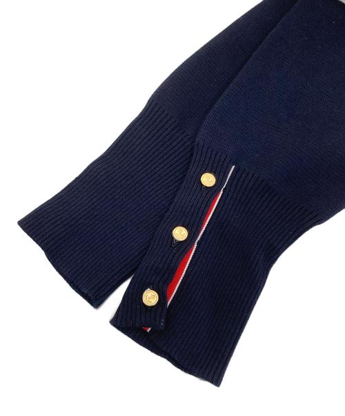 Thom Browne（トムブラウン）Thom Browne (トムブラウン) コットンクレープ ミラノ 4-BAR カーディガン ネイビー サイズ:44の古着・服飾アイテム