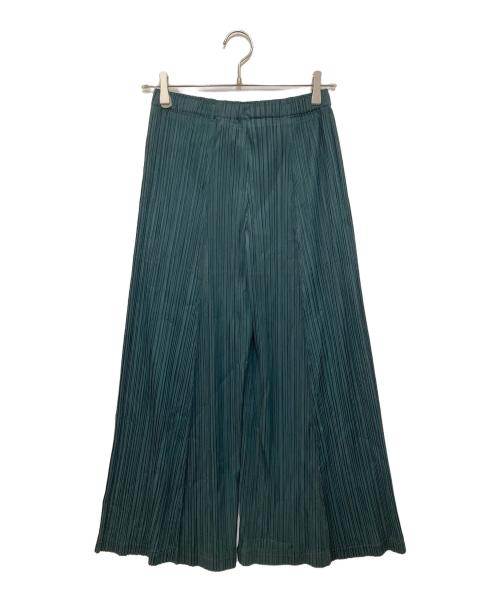 PLEATS PLEASE（プリーツプリーズ）PLEATS PLEASE (プリーツプリーズ) THICKER BOTTOMS 1 グリーン サイズ:4の古着・服飾アイテム