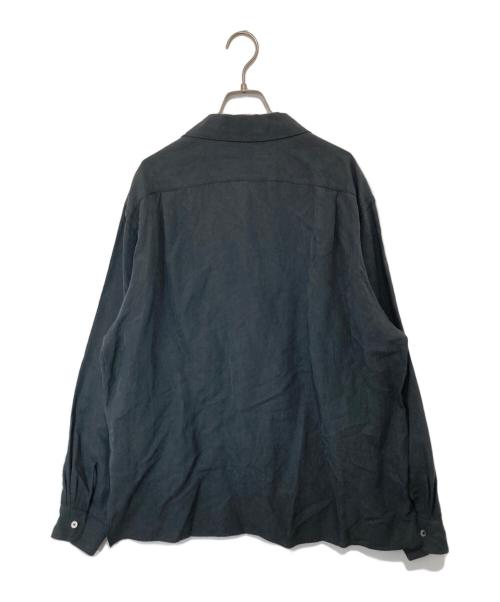 A.PRESSE（アプレッセ）A.PRESSE (アプレッセ) Vintage Silk Linen Open Collar Shirts　ヴィンテージシルクリネンオープンカラーシャツ ブラック サイズ:2の古着・服飾アイテム