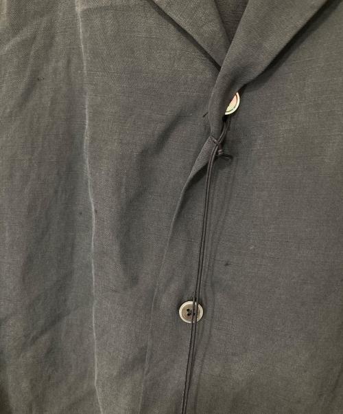A.PRESSE（アプレッセ）A.PRESSE (アプレッセ) Vintage Silk Linen Open Collar Shirts　ヴィンテージシルクリネンオープンカラーシャツ ブラック サイズ:2の古着・服飾アイテム