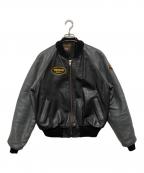 VANSONバンソン）の古着「TJVレザージャケット」｜ブラック