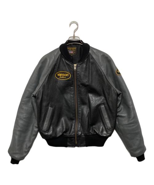 VANSON（バンソン）VANSON (バンソン) TJVレザージャケット ブラック サイズ:42の古着・服飾アイテム