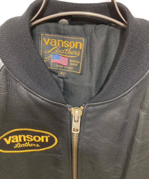 VANSON（バンソン）VANSON (バンソン) TJVレザージャケット ブラック サイズ:42の古着・服飾アイテム