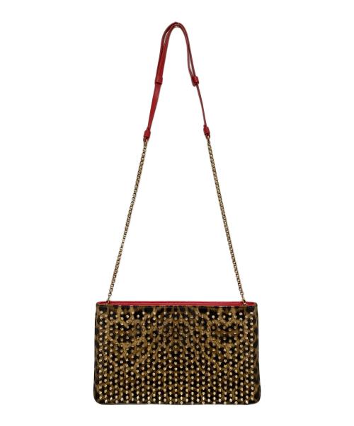 Christian Louboutin（クリスチャン・ルブタン）Christian Louboutin (クリスチャン・ルブタン) チェーンウォレット ブラウン・ブラック・レッド・シルバーの古着・服飾アイテム
