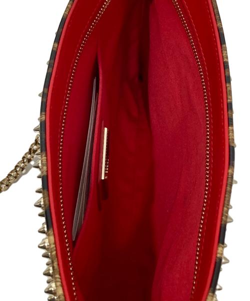 Christian Louboutin（クリスチャン・ルブタン）Christian Louboutin (クリスチャン・ルブタン) チェーンウォレット ブラウン・ブラック・レッド・シルバーの古着・服飾アイテム