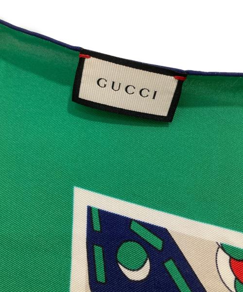 GUCCI（グッチ）GUCCI (グッチ) シルクスカーフ グリーンの古着・服飾アイテム
