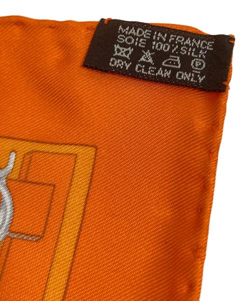HERMES（エルメス）HERMES (エルメス) ミニスカーフ　カレ40 オレンジの古着・服飾アイテム