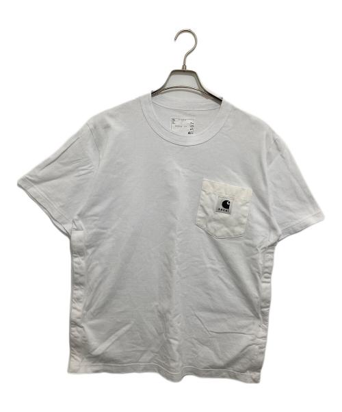 sacai（サカイ）sacai (サカイ) CarHartt (カーハート) コラボポケットTシャツ ホワイト サイズ:５の古着・服飾アイテム