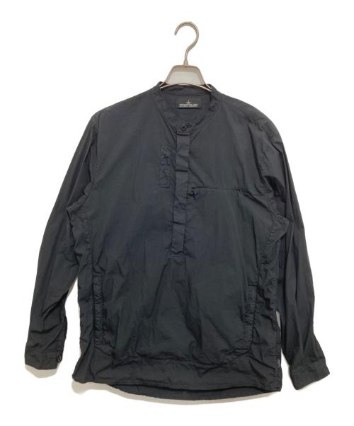 STONE ISLAND（ストーンアイランド）STONE ISLAND (ストーンアイランド) バンドカラープルオーバーシャツ　18SS Shadow Project　681910105 ブラック サイズ:Mの古着・服飾アイテム