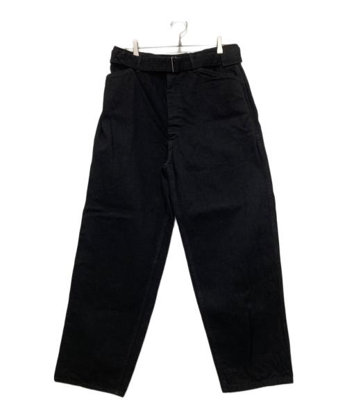 COMOLI（コモリ）COMOLI (コモリ) ブラックデニムベルテッドパンツ ブラック サイズ:Mの古着・服飾アイテム