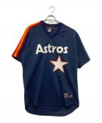 Majesticマジェスティック）の古着「ゲームシャツ　USA製 Houston Astros cooperstown collection」｜ネイビー
