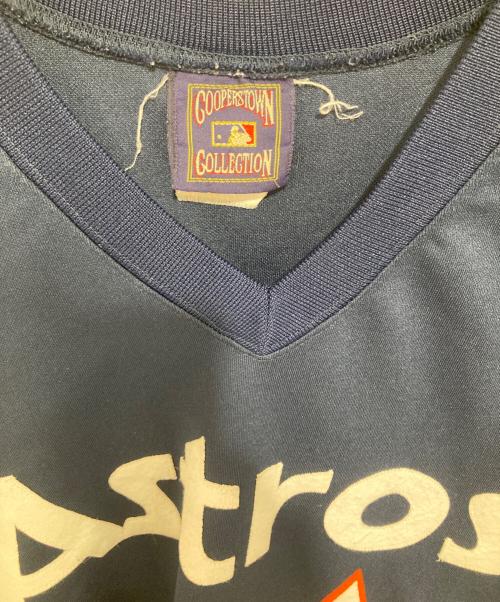 Majestic（マジェスティック）Majestic (マジェスティック) ゲームシャツ　USA製 Houston Astros cooperstown collection ネイビー サイズ:XLの古着・服飾アイテム