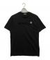 MONCLER（モンクレール）の古着「アインコンパッチ フロッキーロゴプリントTシャツ　K20918C00036 8390T」｜ブラック