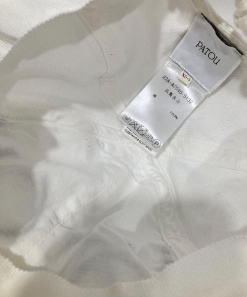 patou（パトゥ）Patou (パトゥ) ロゴキャップ　22A-AC040-0132 ホワイト サイズ:XSーSの古着・服飾アイテム