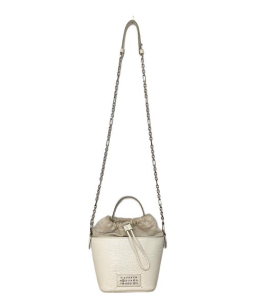 Maison Margiela（メゾンマルジェラ）Maison Margiela (メゾンマルジェラ) 5AC バケットバッグ　2WAYバッグ ホワイトの古着・服飾アイテム
