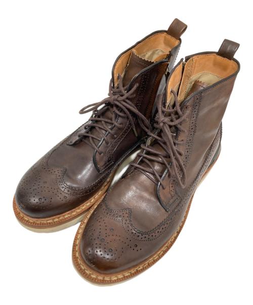 VISVIM（ビズビム）VISVIM (ビズビム) PATRICIAN WTHI-FOLK　パトリシアン・ダブリューティー・フォルク ブラウン サイズ:８の古着・服飾アイテム